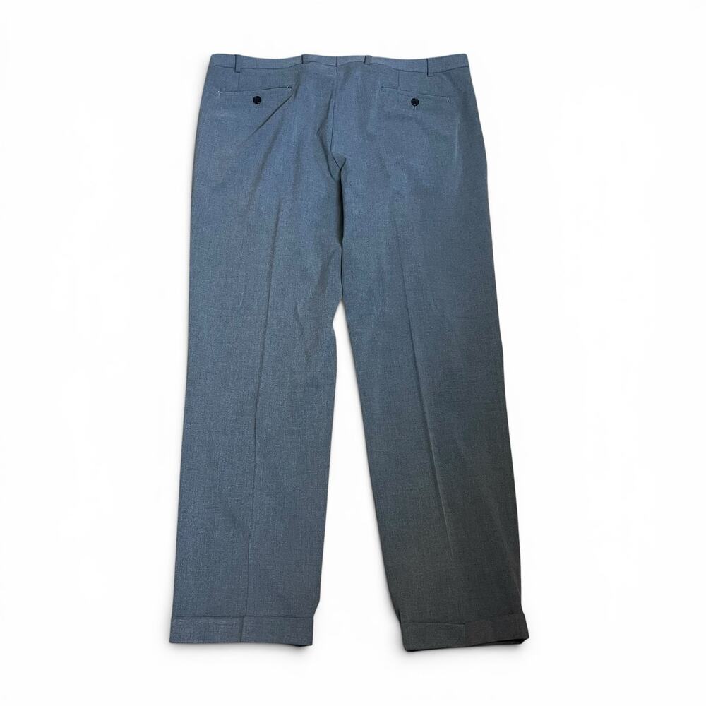 Lauren Ralph Lauren Mens Gray Pants 40x31 Stretch Black Label Pleated Cuffed